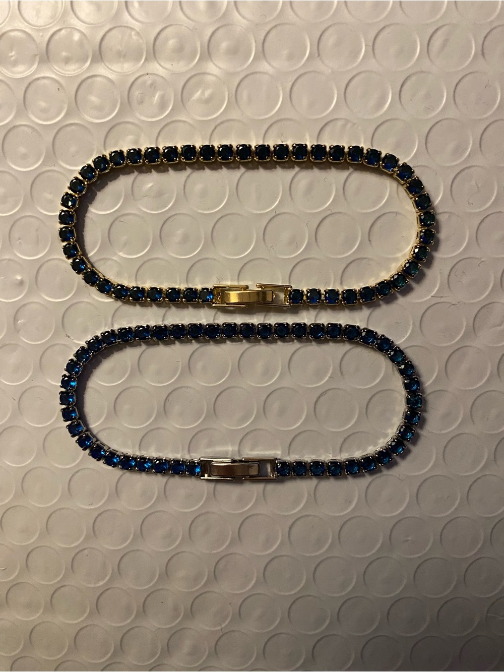 7CT London Blue Lab Created Diamond Tennis Bracelet 14K Gold Plated